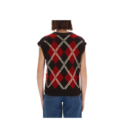 MAYFEYR - Guest In Residence - Argyle Vest - W34427AHBURNTCOCOACOMBO