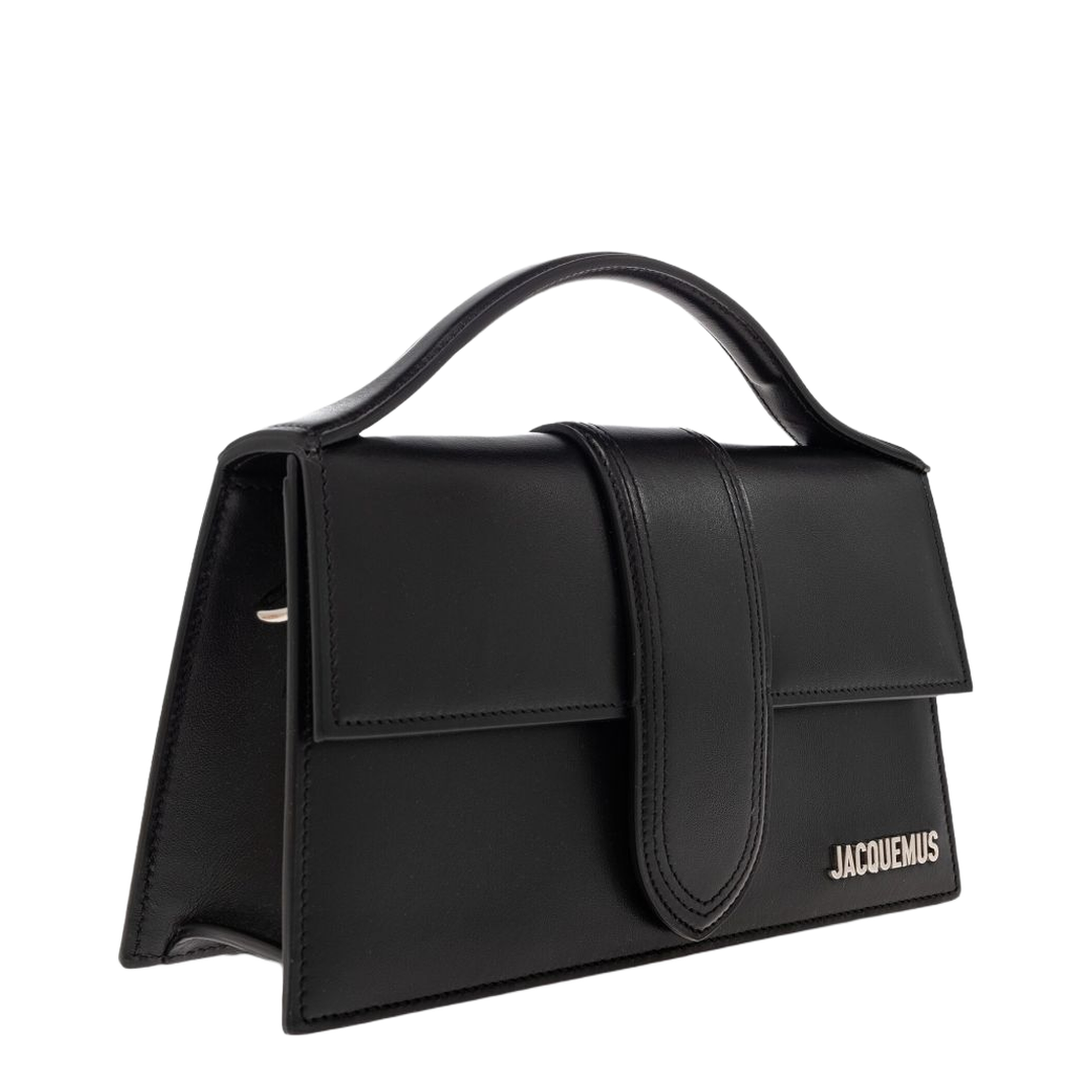 The Bambino Large Cow Leather Top-Handle Bag - Noir