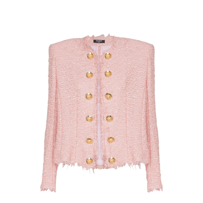 Sequin Tweed Jacket Pink