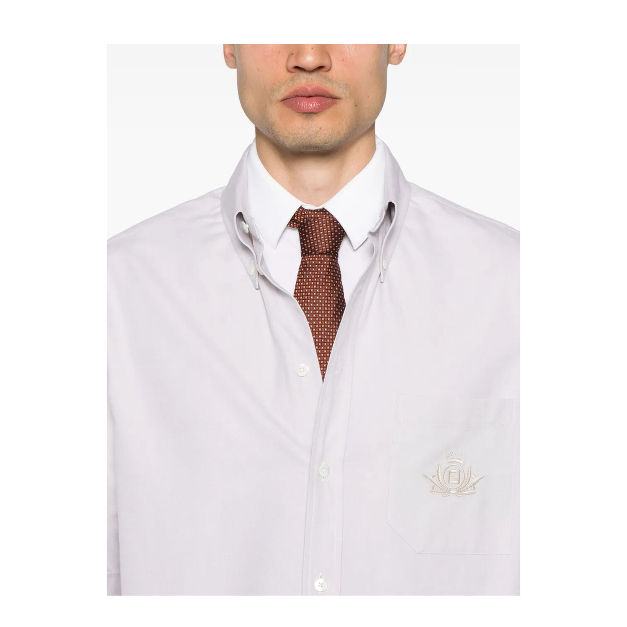 MAYFEYR - Fendi - Crest Oxford Cotton Shirt - FS1312AU70