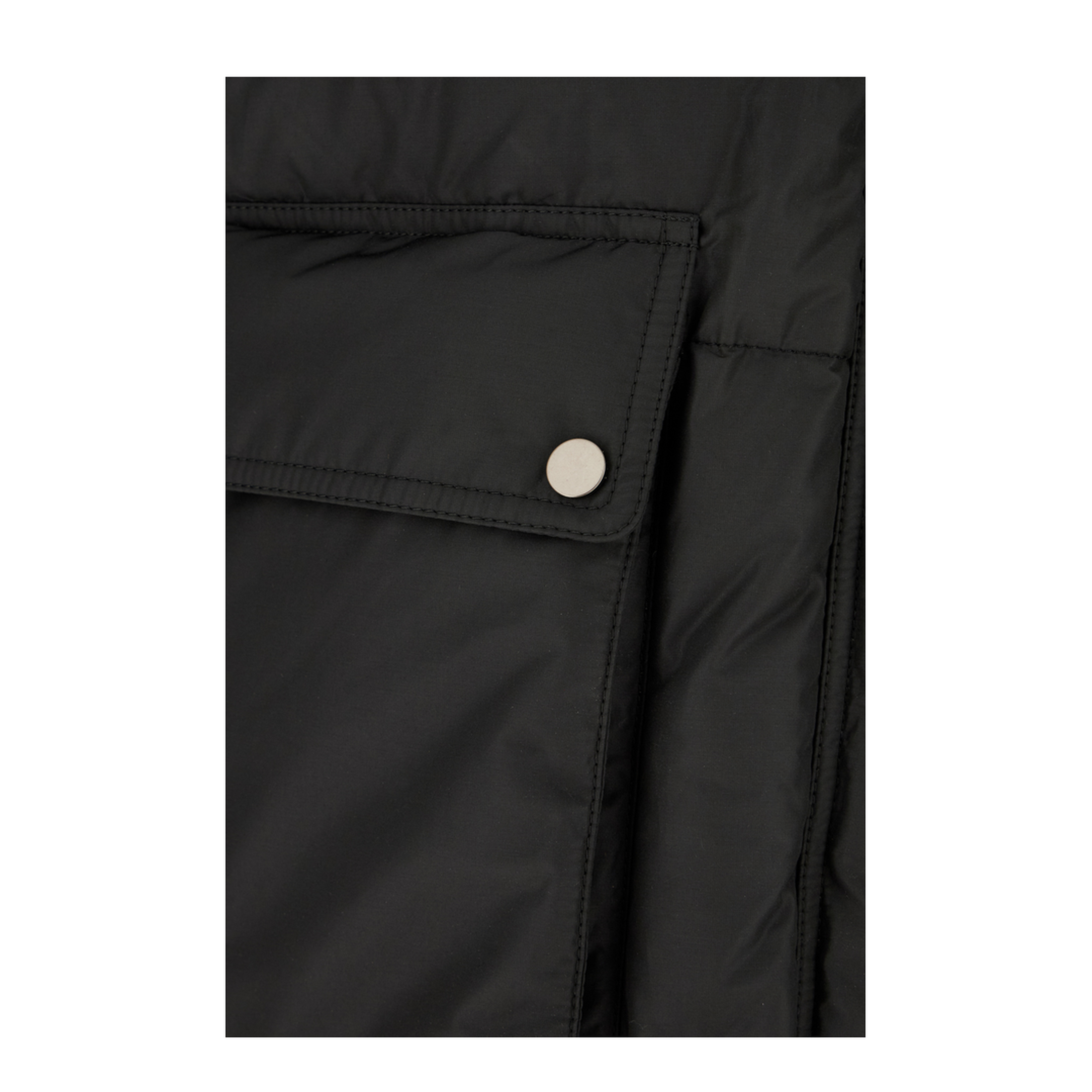 Slate Polyester Blend Padded Jacket Black