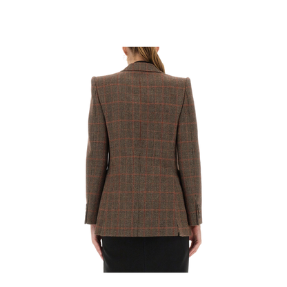 Plaid Wool Tailored Jacket