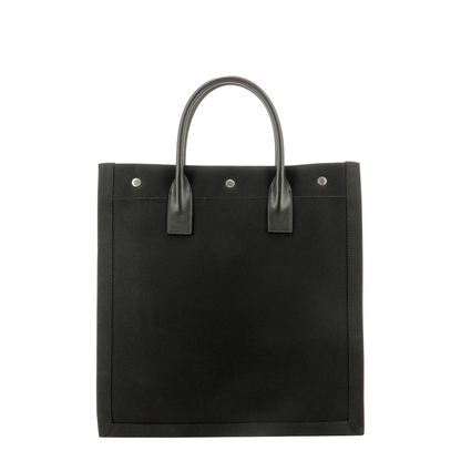 Rive Gauche Small Canvas Tote Bags - Black