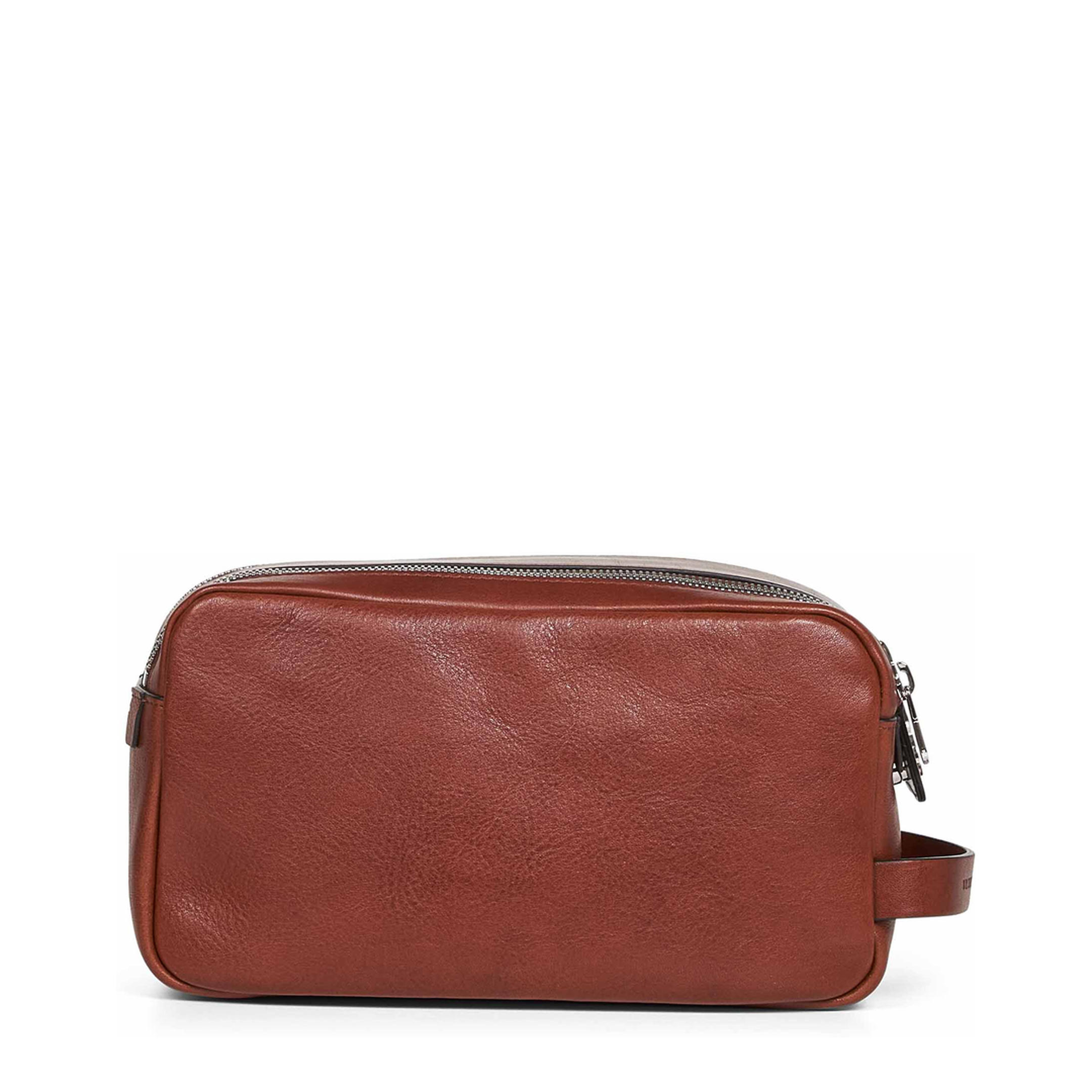 Cowhide Beauty Case with Double Zip