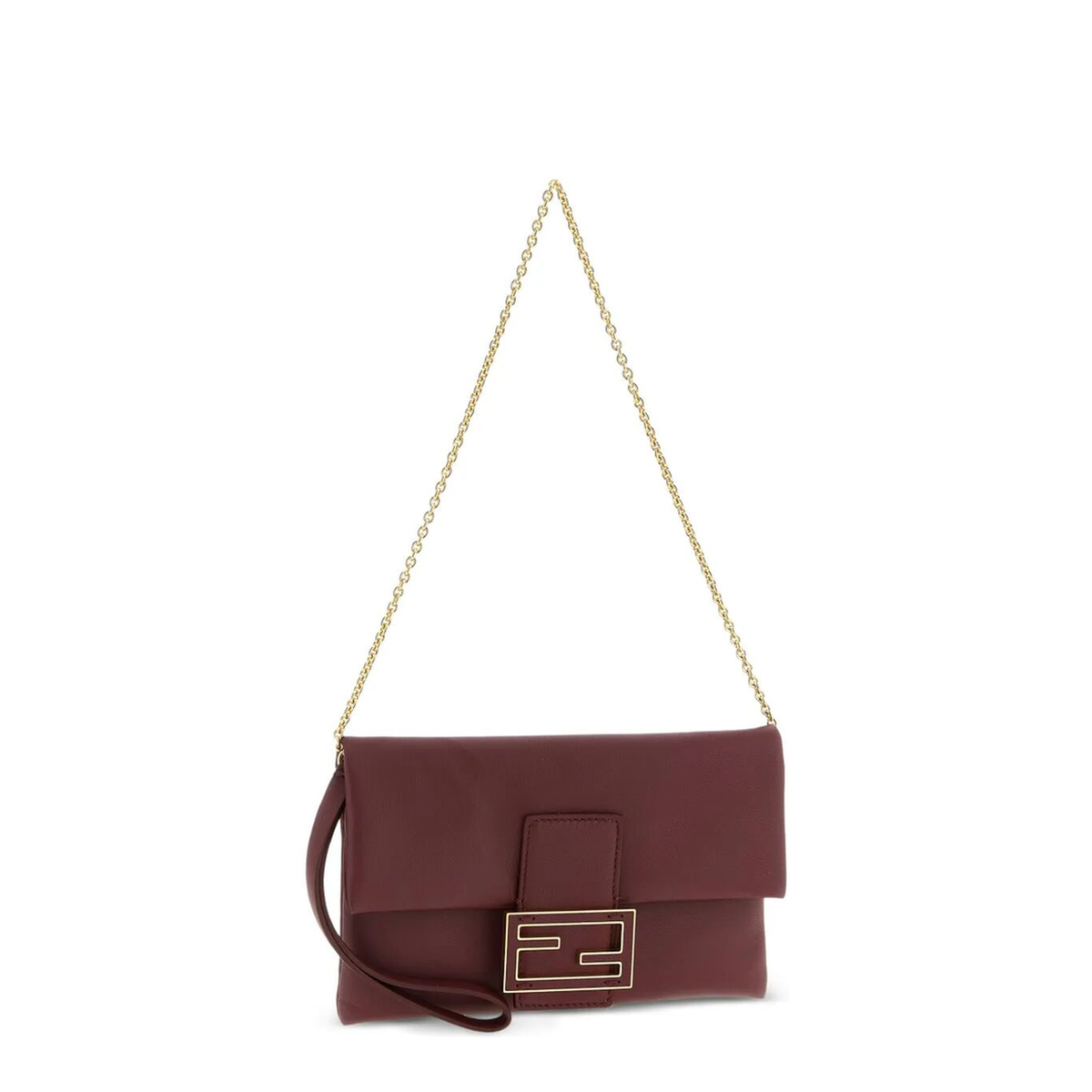 Medium Lambskin Pouch - Burgundy