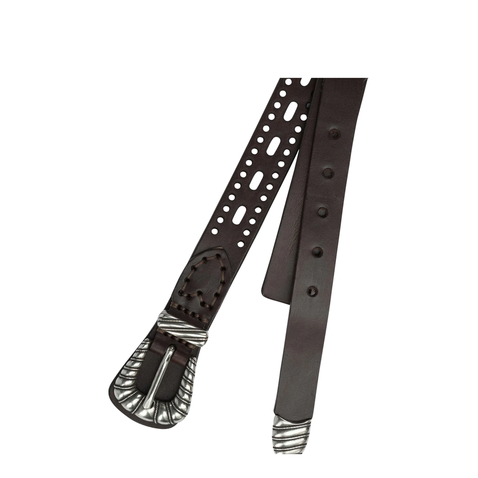 Leather Belt With Perforated Details