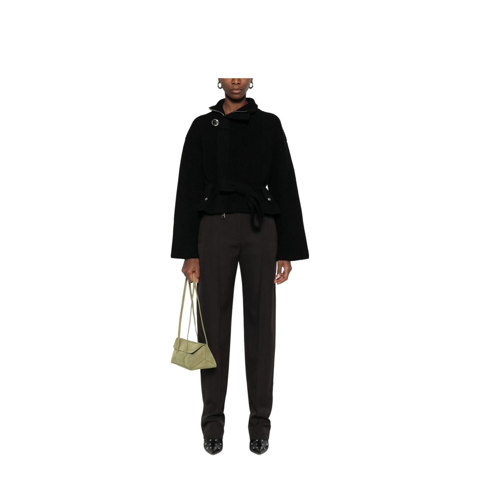Brown Pressed Crease Pants