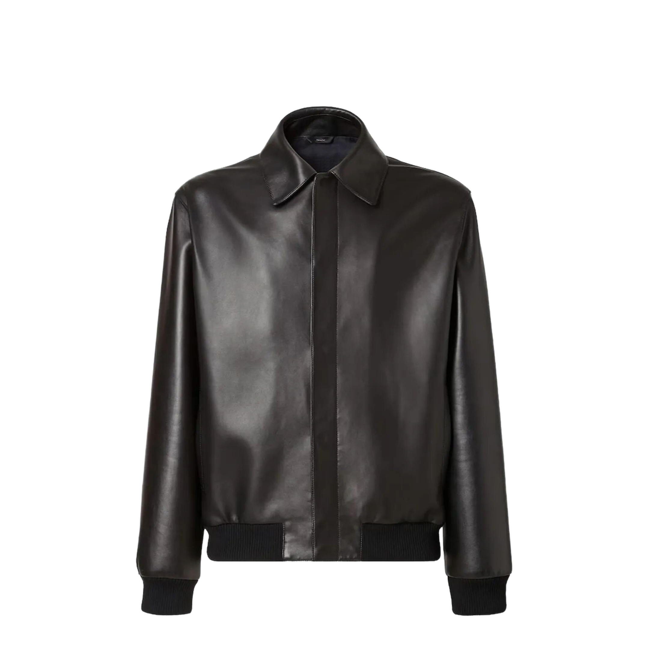 MAYFEYR - Fendi - Leather Bluson With Maxi Lettering Embroidery - FPJ139ATJZ