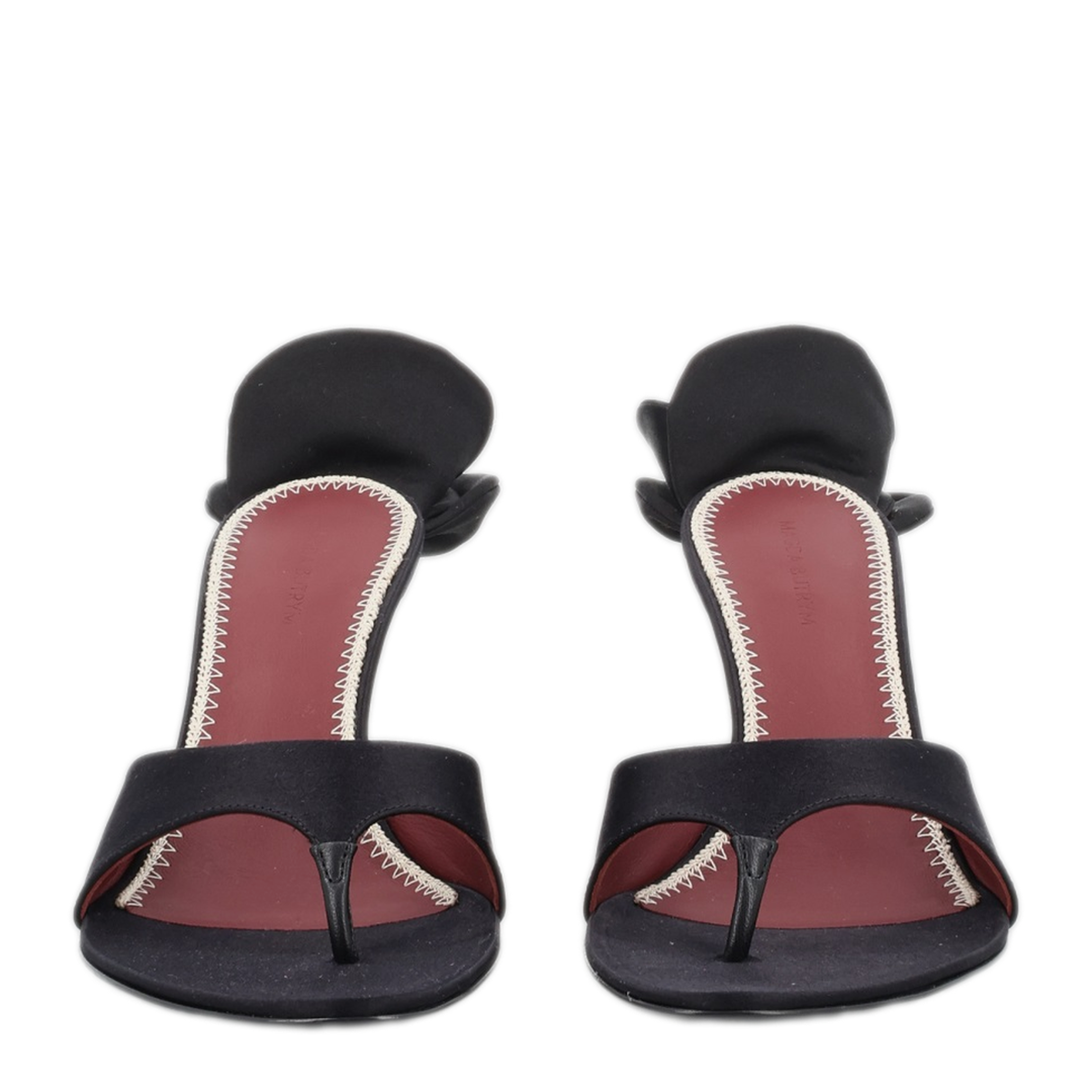 MAYFEYR - Magda Butrym - Ribbon Sandals With Flower - 529726BLACK