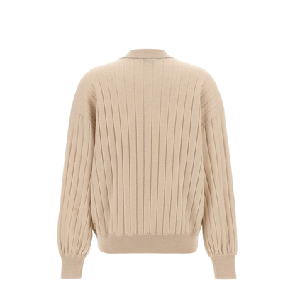 Cashmere V-neck Sweater with Necklace