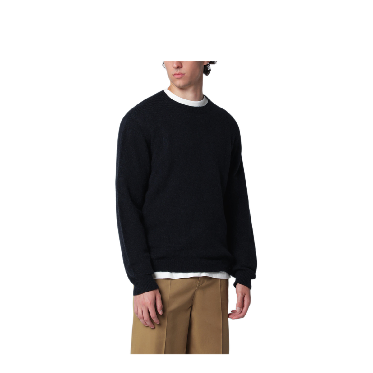 MAYFEYR - Roberto Collina - Navy Blue Wool Blend Sweater - 263MYB40001WO10