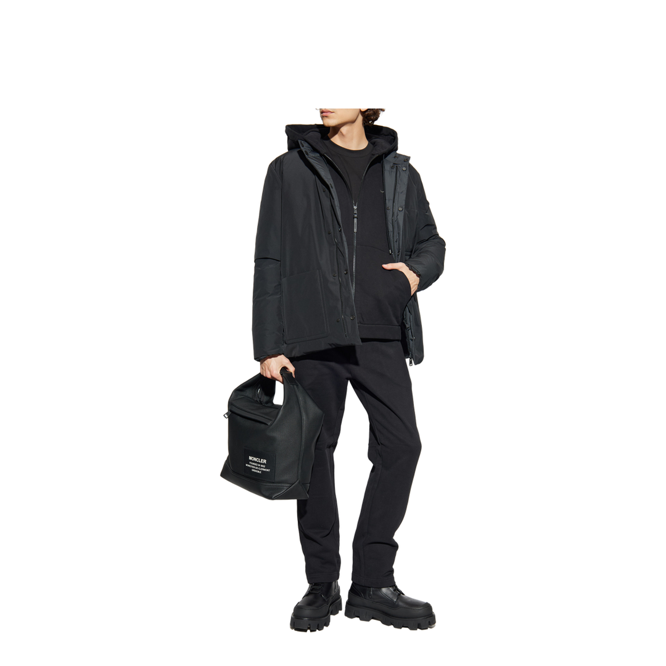 Black Ouille Reversible Short Down Jacket