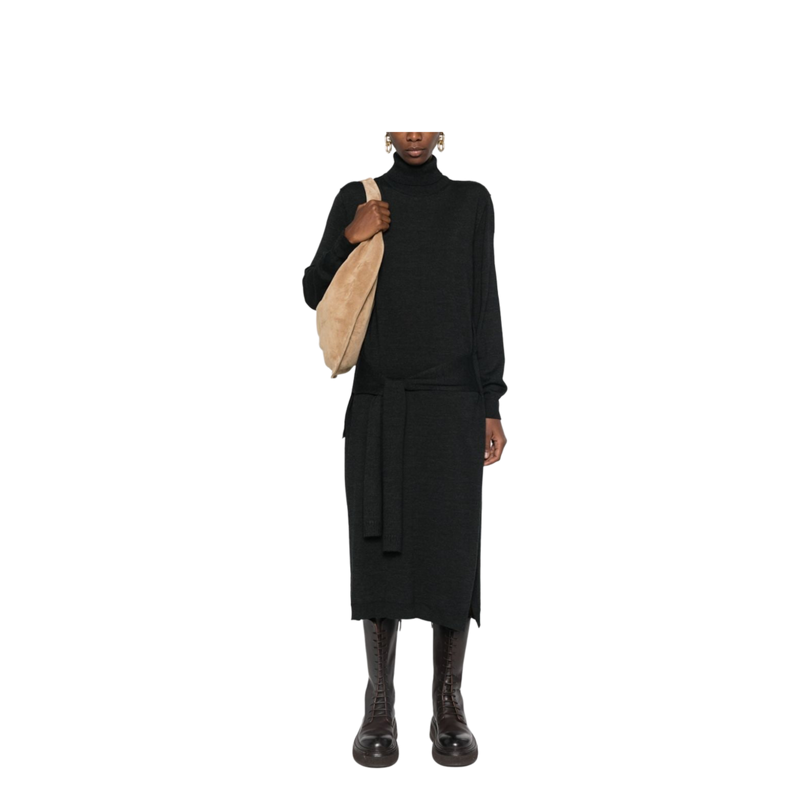Wool Blend Midi Dress