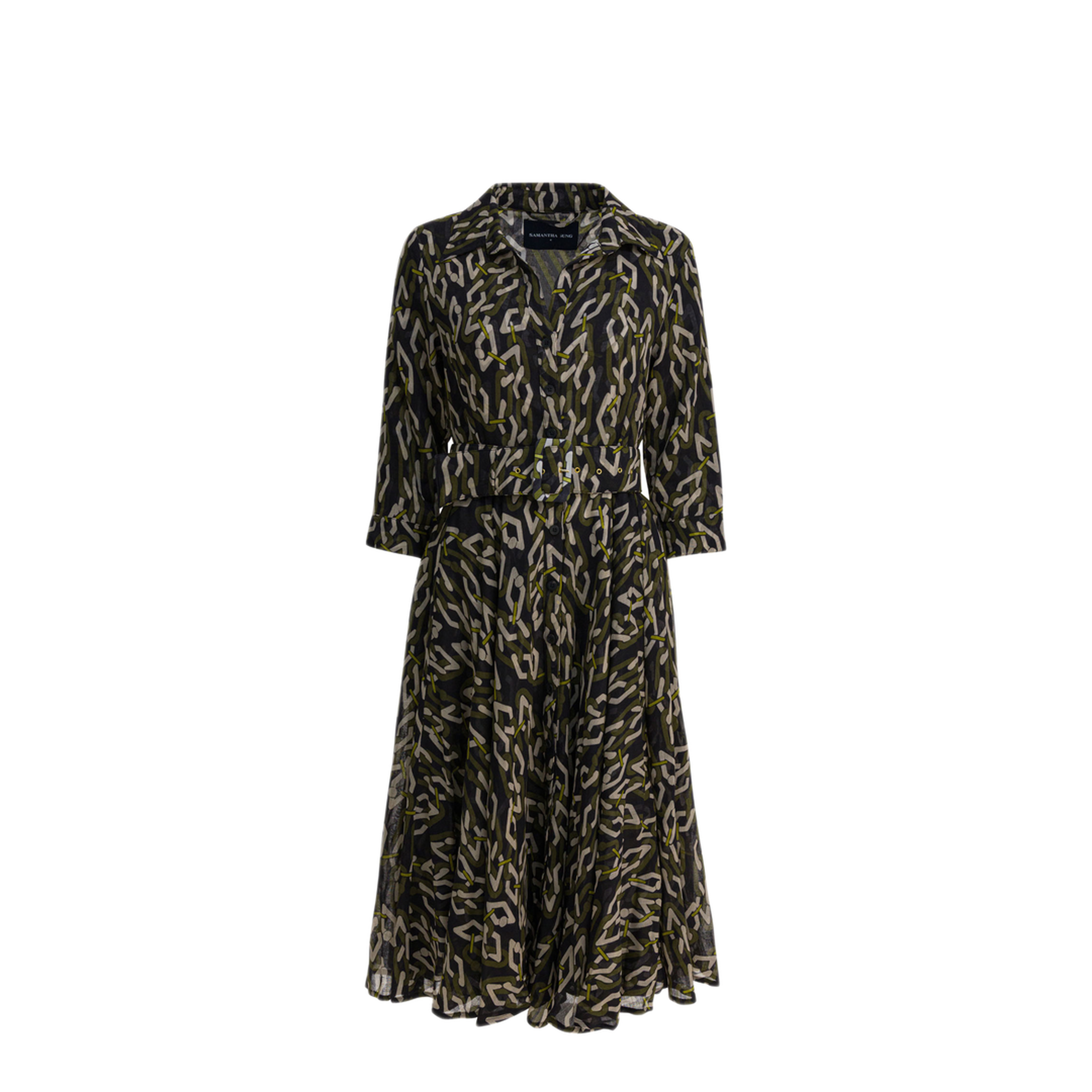 MAYFEYR - Samantha Sung - Midi Dress - ASTERMULTICHAINBIGDARKBLACKOLIVEGREEN