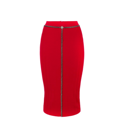 MAYFEYR - Elisabetta Franchi - Red Skirt - GK05B47E2CG5