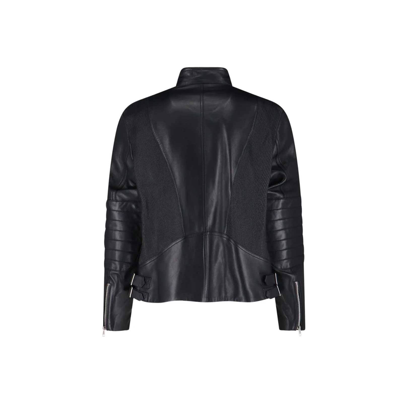 Leather Biker Jacket - Black