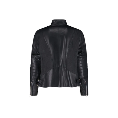 Leather Biker Jacket - Black