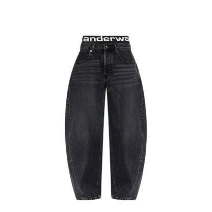 MAYFEYR - Alexander Wang - Blow-Up Jeans With Logo Bike Short Waistband - 4DC3264301015
