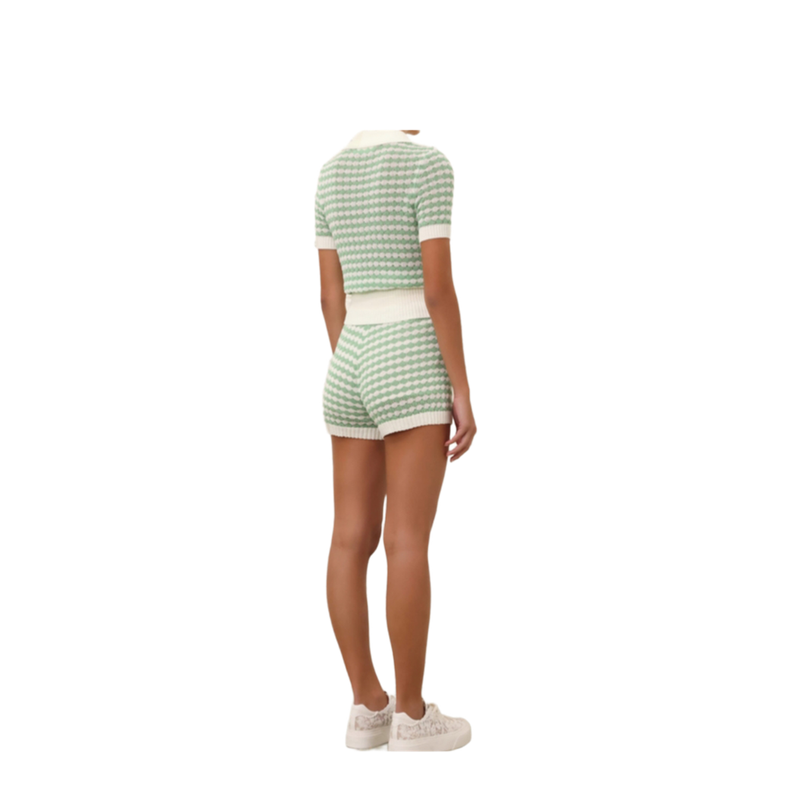 Everley Scallop Knit Polo Tee