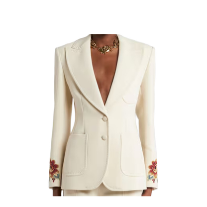 Cool Wool Jacket with Embroidery