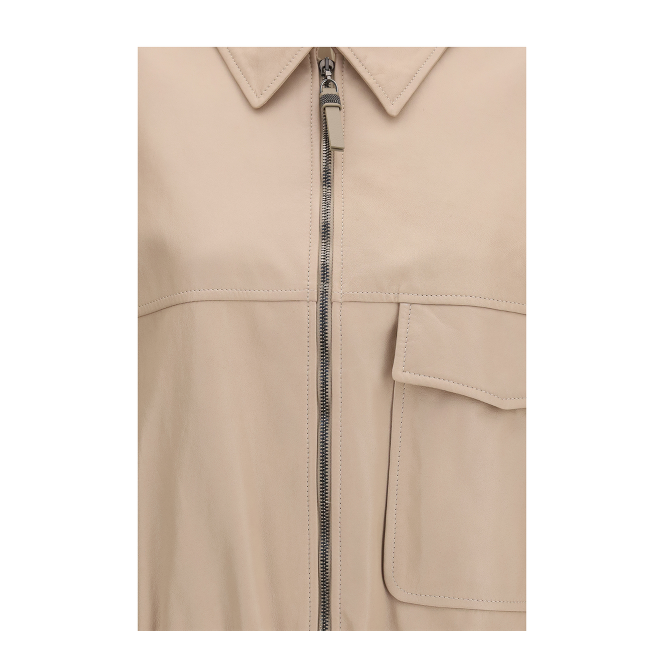 MAYFEYR - Brunello Cucinelli - Glossy Nappa Jacket With Monili - MPPAH7661