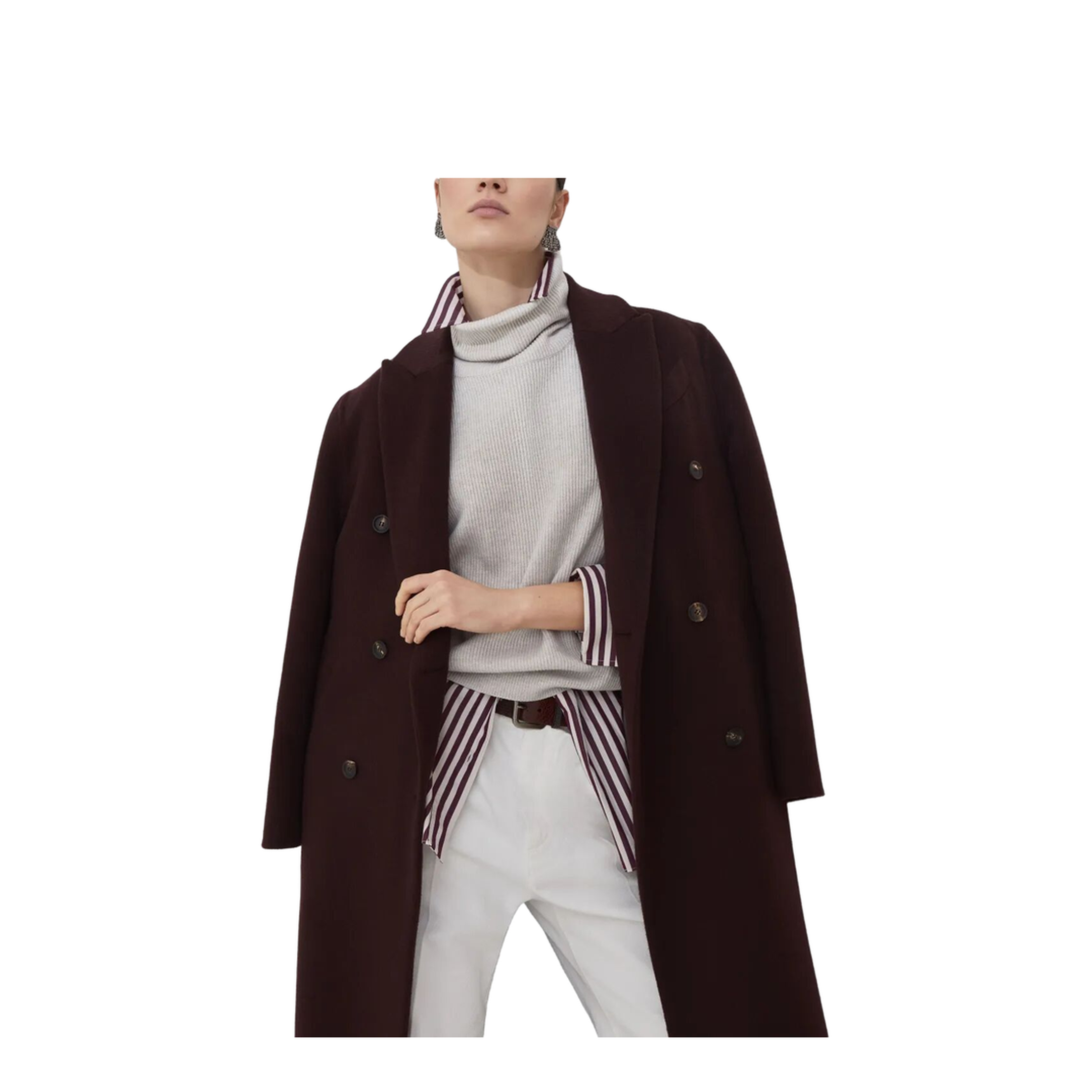 MAYFEYR - Brunello Cucinelli - Hand-Crafted Coat In Cashmere Double Beaver Cloth With Monili - MD5039895