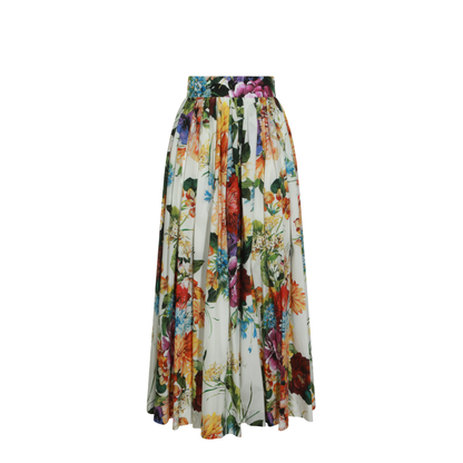 Flower Bouquet Print Skirt