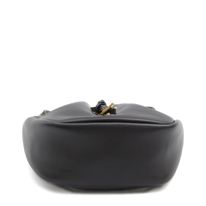 Supple Medium Leather Bucket Bags - Black