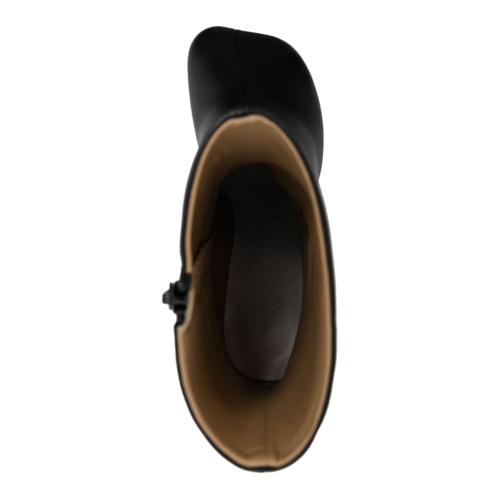 Black Leather Zipped Ankle Boots