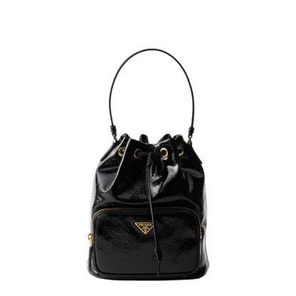 Duet Bucket Bag in Black Naplak
