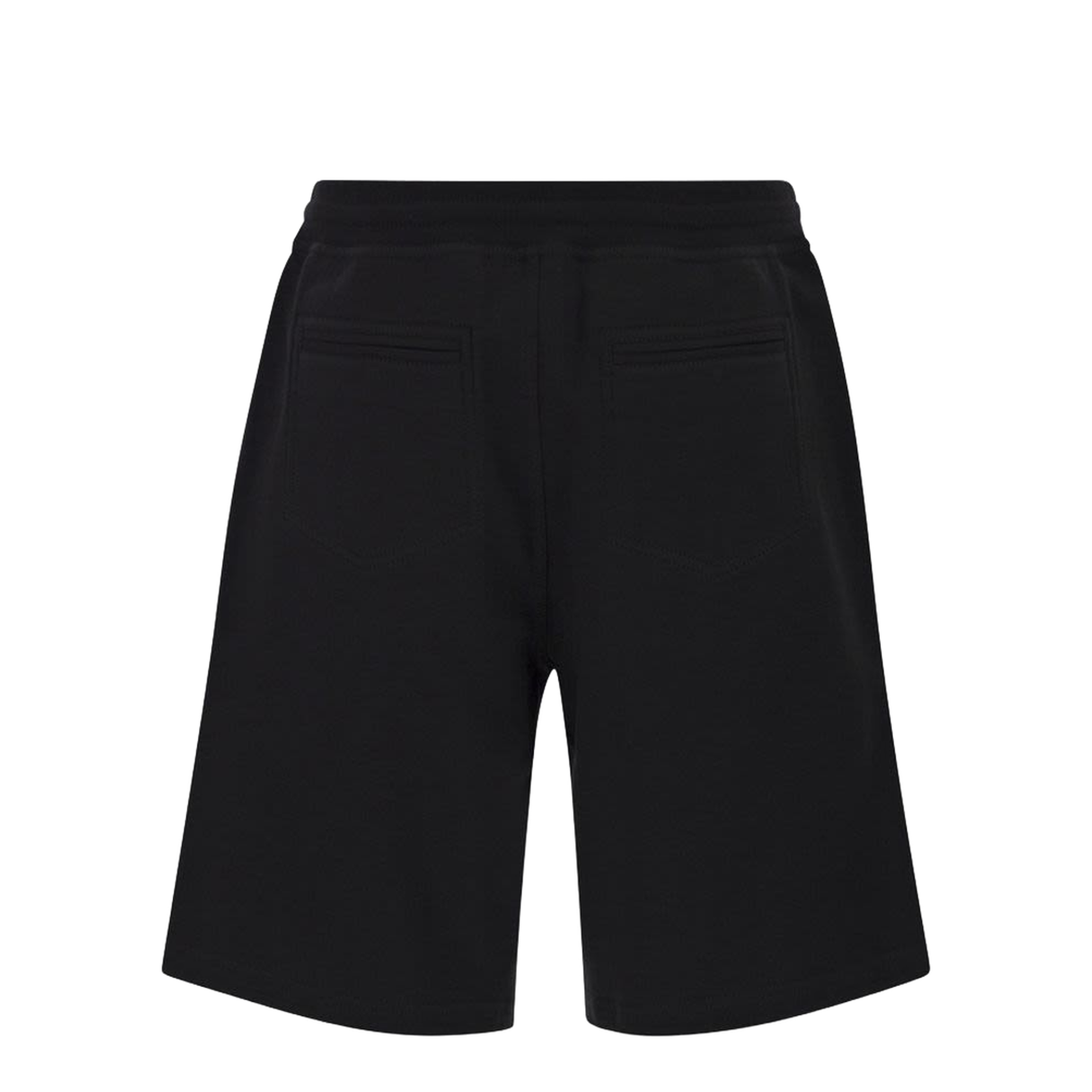Techno Cotton Fleece Bermuda Shorts Black