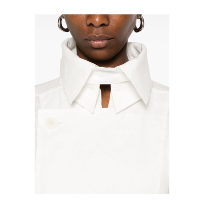 Double-Breasted Button Fastening Coat