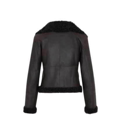 MAYFEYR - AKRIS - Mocca Lamb Leather Jacket - 016433004822149