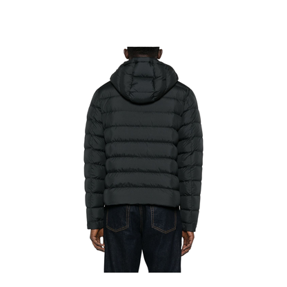 Black Arneb Hooded Short Down Jacket