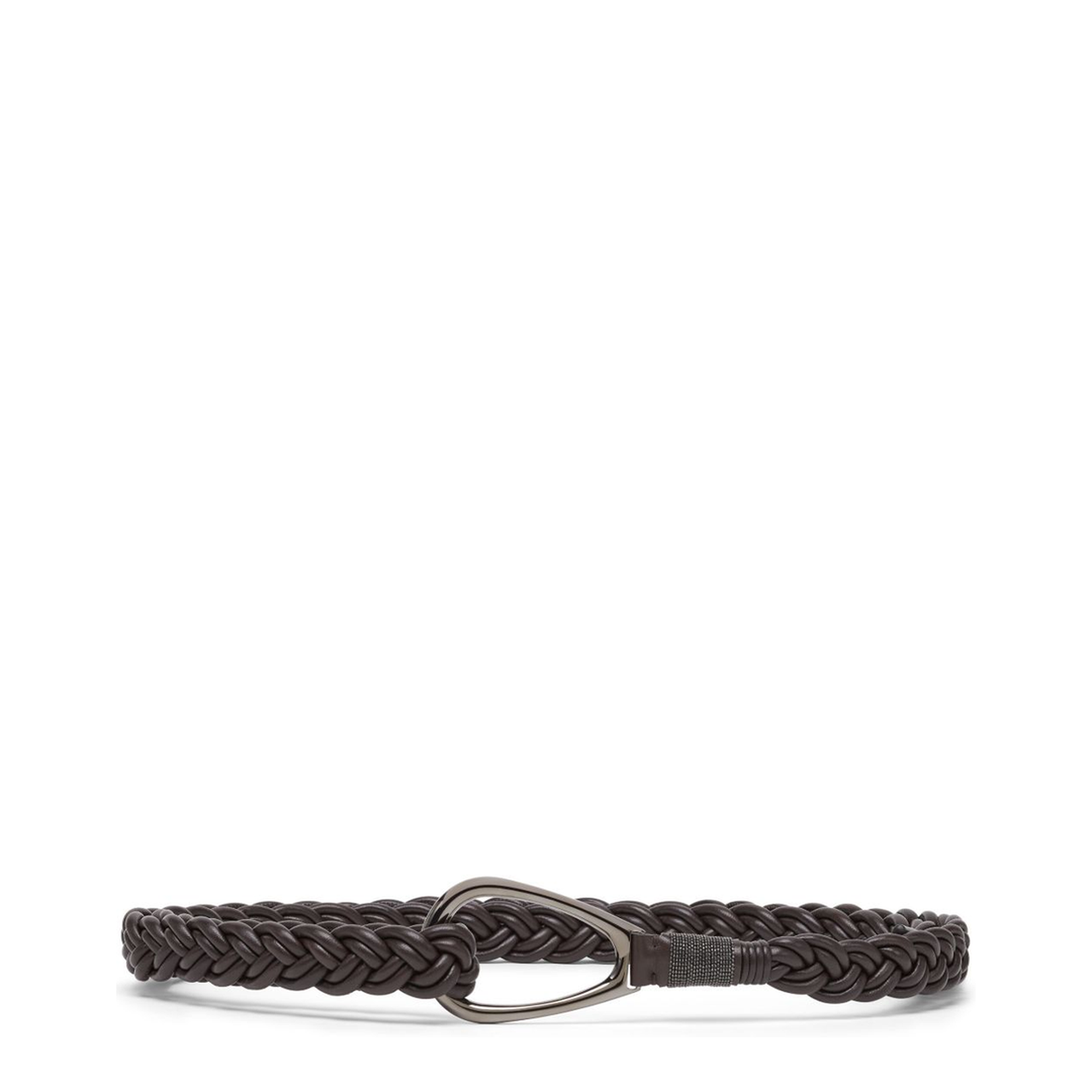 Cedar Brown Self-Tie Fastening Braid Detailing