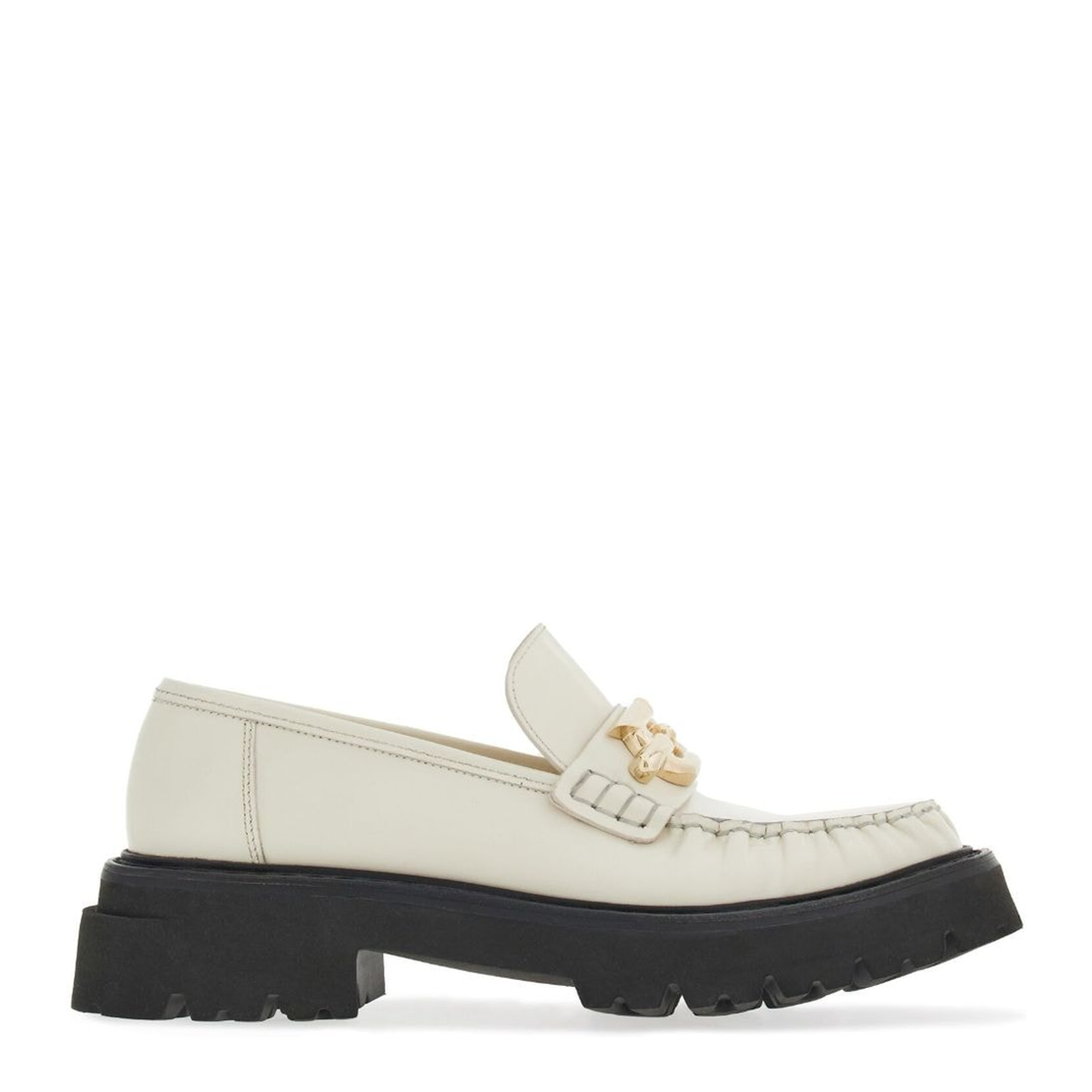Gancini-Plaque Leather Loafers