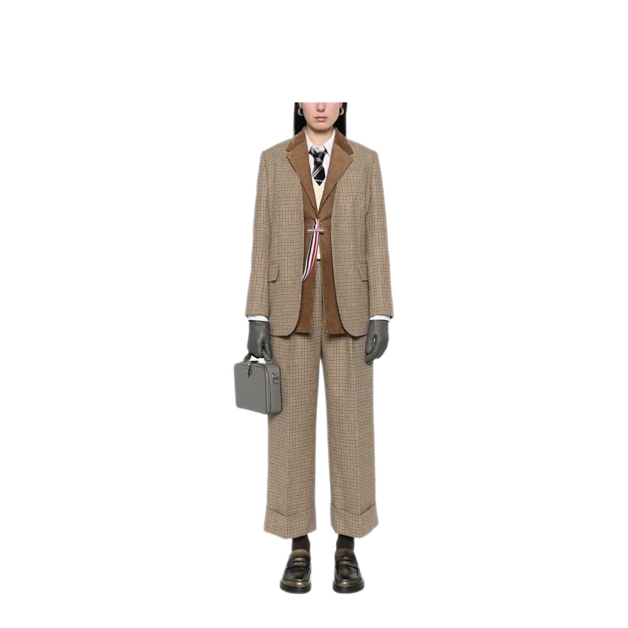 MAYFEYR - Thom Browne - High Waisted Double Pleat Trouser In Gunclub Check Cheviot Tweed - FTC499AF0961210