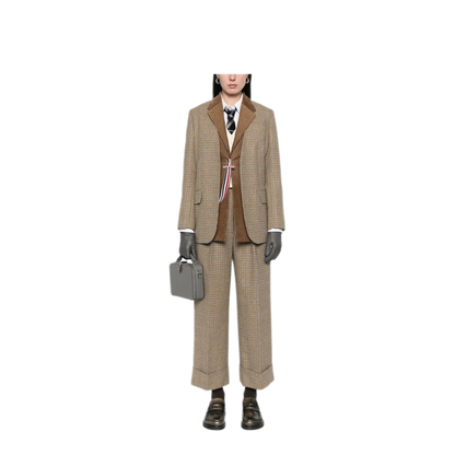 MAYFEYR - Thom Browne - High Waisted Double Pleat Trouser In Gunclub Check Cheviot Tweed - FTC499AF0961210