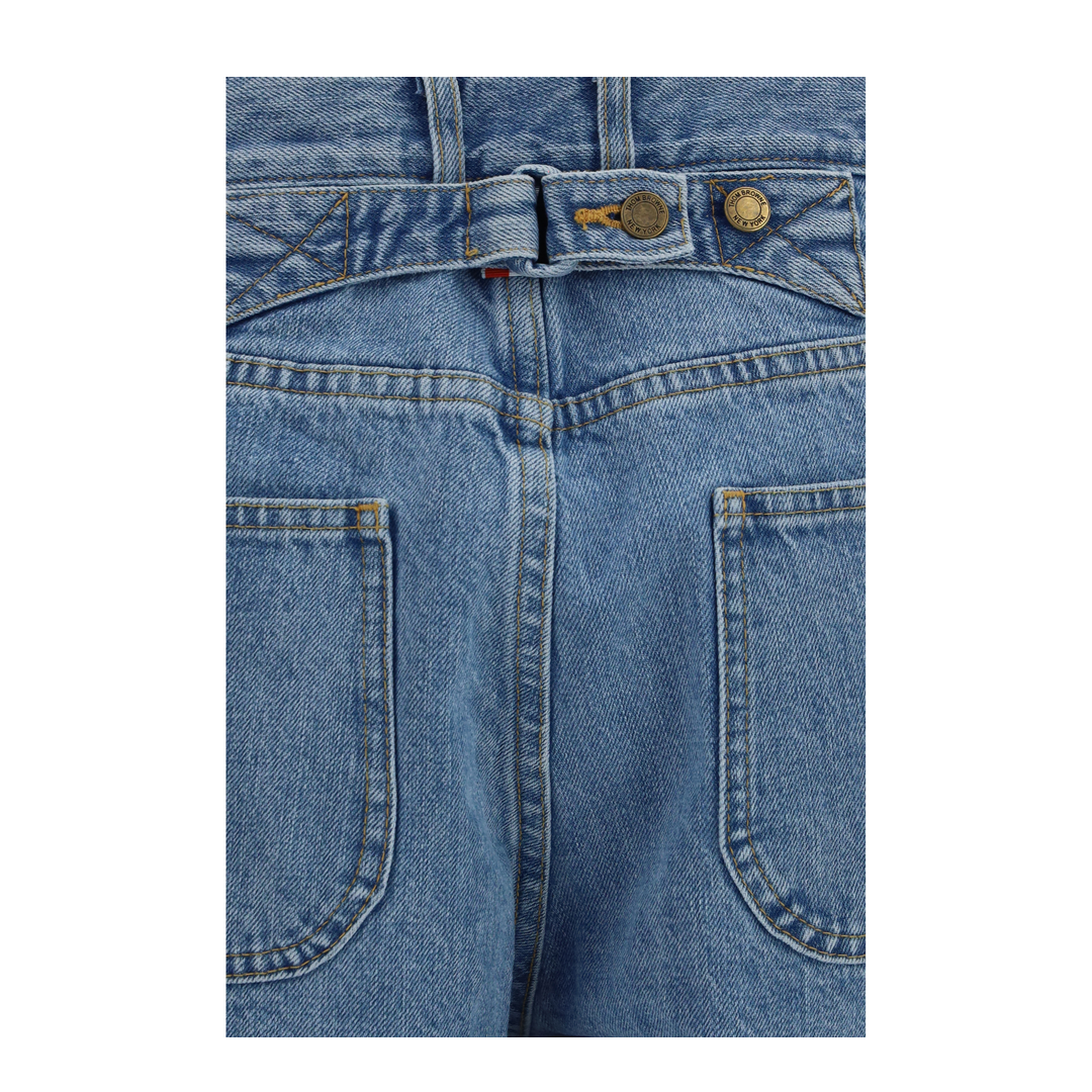 MAYFEYR - Thom Browne - Straight Leg Selvedge Cotton Jeans - FTC509WF1215480