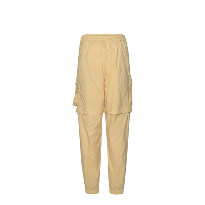 Cream Polyamide Sporty Pants