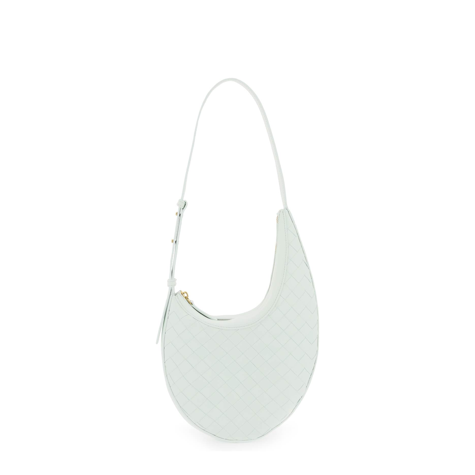 Intrecciato Small Leather Shoulder Bags - Pastel green