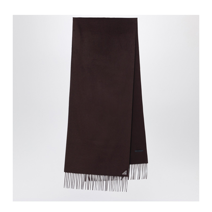 Brown Silk and Cashmere Scarf