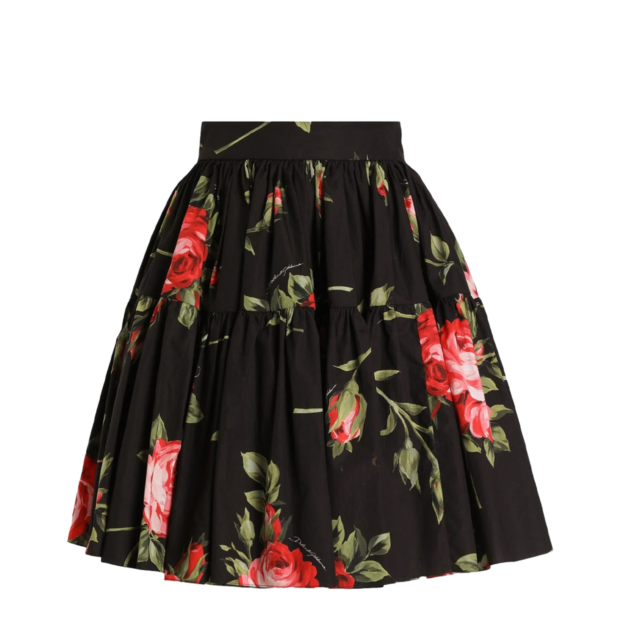 Miniskirt with Bouquet Print