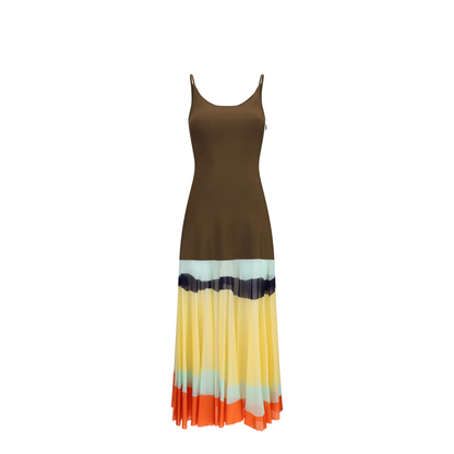 MAYFEYR - Fendi - Long Dress With Color-Striped Skirt - FZDE48AWIS