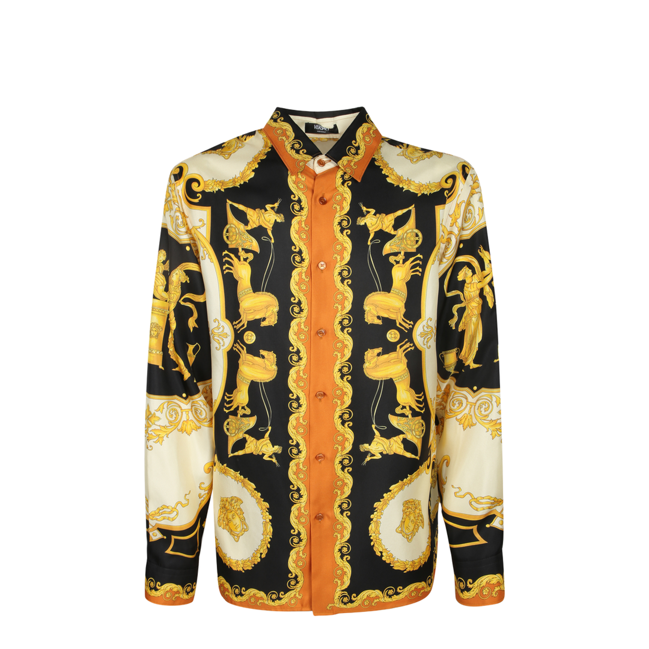 Silk Shirt Multicolor Motif