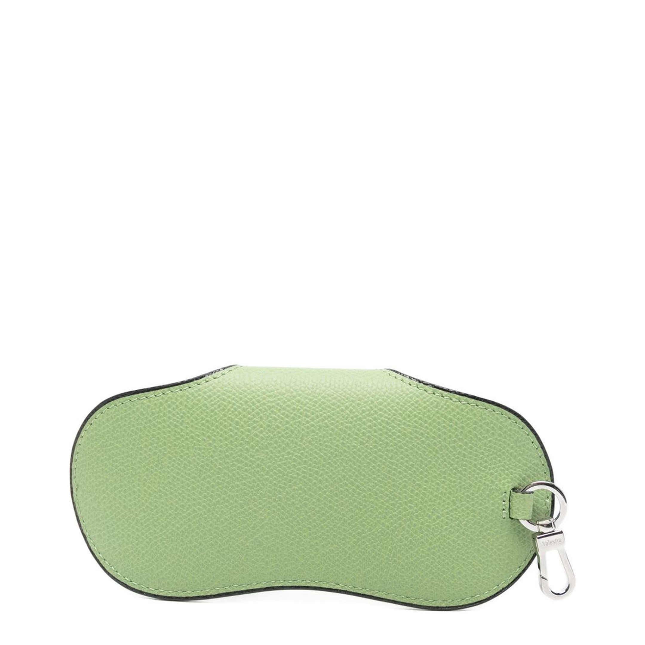Aloe Green Leather Luxury Glasses Case with Lanyard