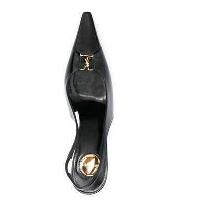 Slingback Pumps in Smooth Leather