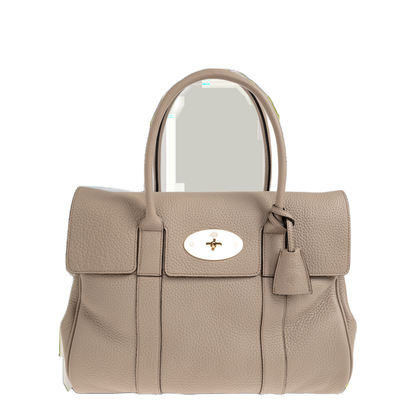 Bayswater Heavy Grain Leather Handbag - Cashmere Taupe