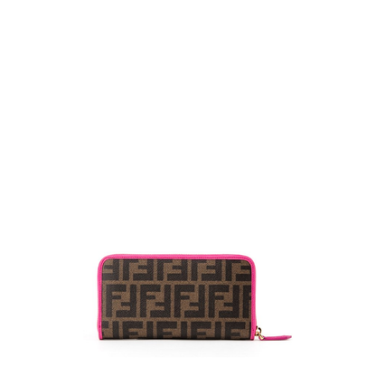 Trifold Mini Suede Wallet - Hot Pink