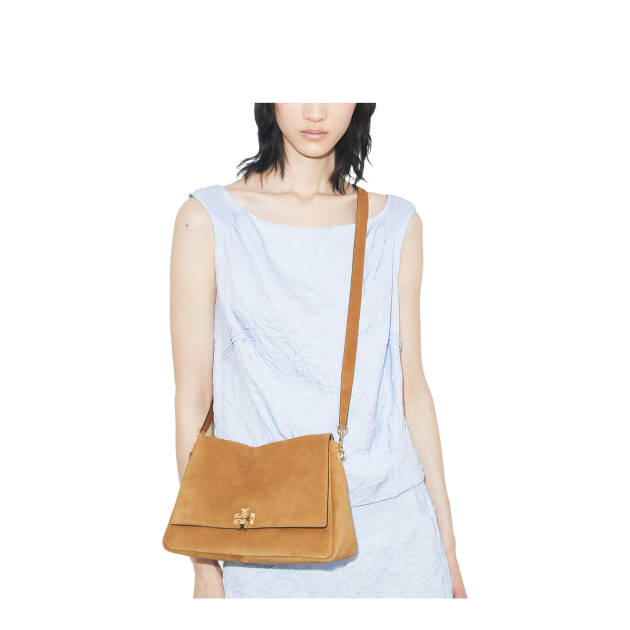 Medium Suede Shoulder Bags - Brown